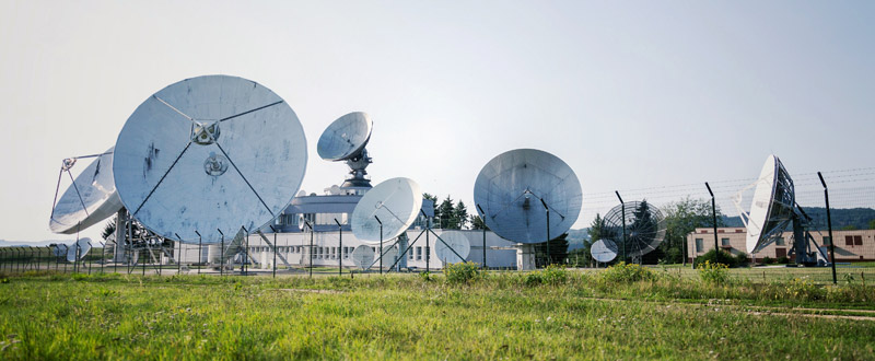 Field of satellite dishes